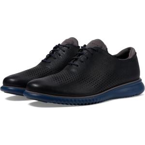Cole Haan Men’s 2.Zerogrand Laser Cut Wingtip Oxford(Blueberry/Pavement)