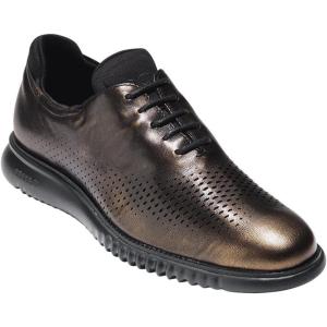 Cole Haan Men’s 2.Zerogrand Laser Cut Wingtip Oxford(Bronze/Black)