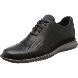 Cole Haan Men’s 2.Zerogrand Laser Cut Wingtip Oxford(Gray Pinstripe/Ironstone)