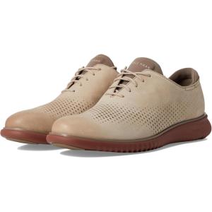 Cole Haan Men’s 2.Zerogrand Laser Cut Wingtip Oxford(Light Sesame Nubuck)