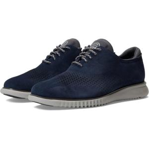 Cole Haan Men’s 2.Zerogrand Laser Cut Wingtip Oxford(Navy Blazer/Harbor Mistt)