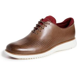 Cole Haan Men’s 2.Zerogrand Laser Cut Wingtip Oxford(Truffle/Egret)