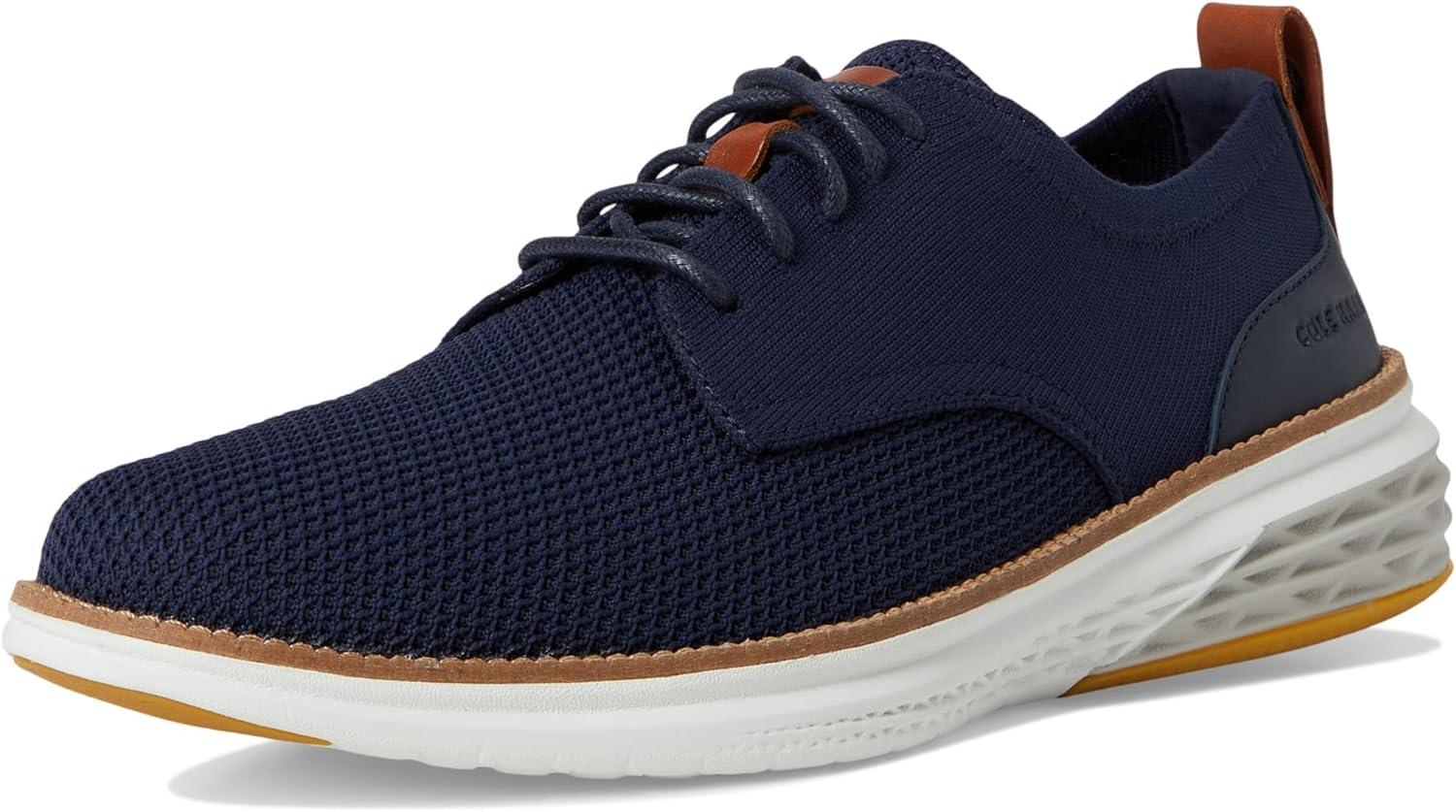 image:imageCole Haan Mens Grand Hurrion Stitchlite Plain ToeNavy BlazerSilver BirchIvory