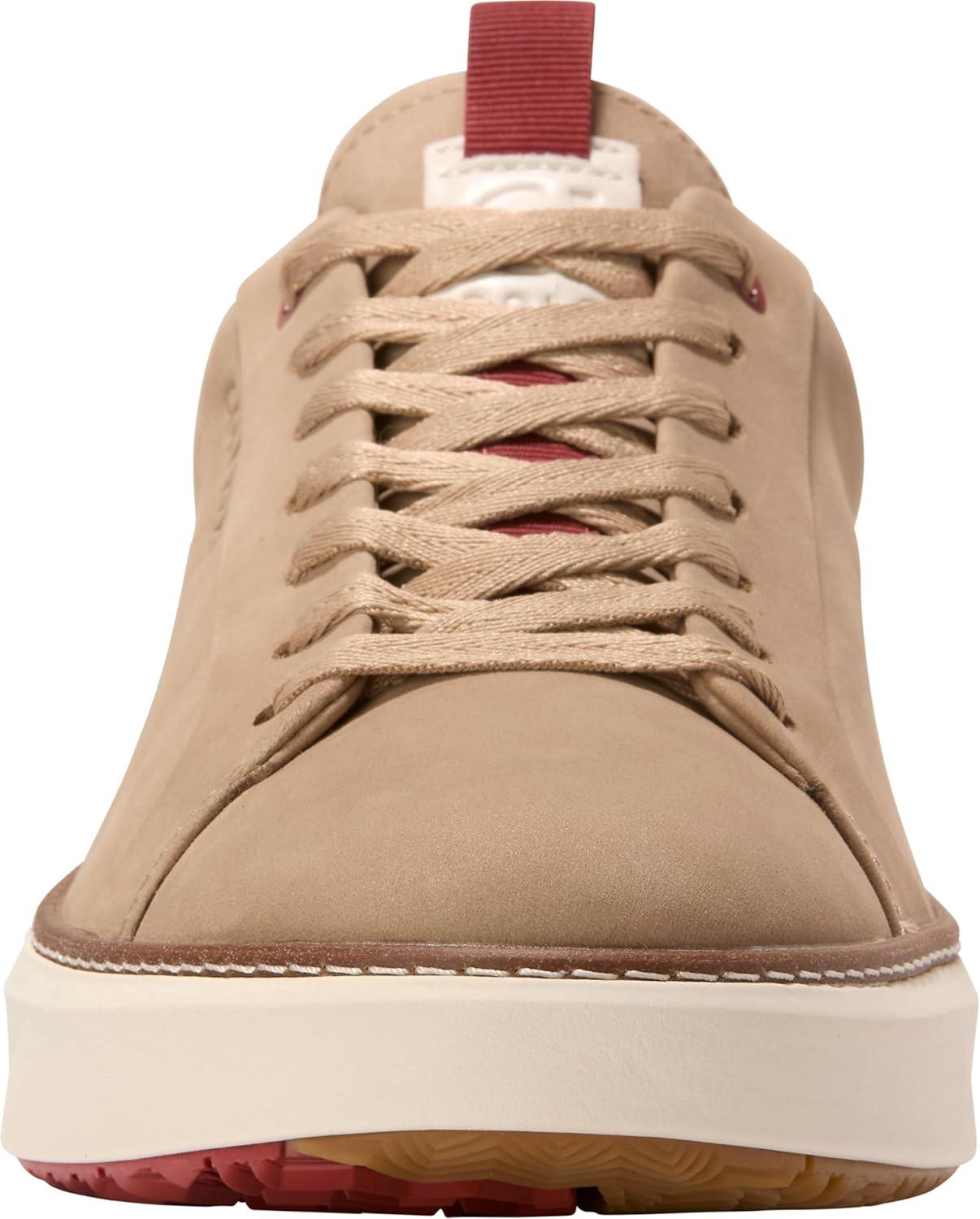 image:imageCole Haan Mens Grandpro Topspin Golf SneakersBirch Beige NubuckCinnabar