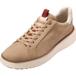 Cole Haan Men’s Grandpro Topspin Golf Sneakers(Birch Beige Nubuck/Cinnabar)