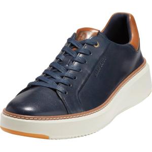 Cole Haan Men’s Grandpro Topspin Sneaker(Navy Blazer Leather/British Tan)