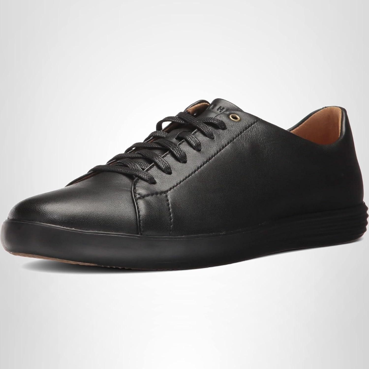image:imageCole Haan Mens Grand Crosscourt Leather SneakersBlack LeatherBlack