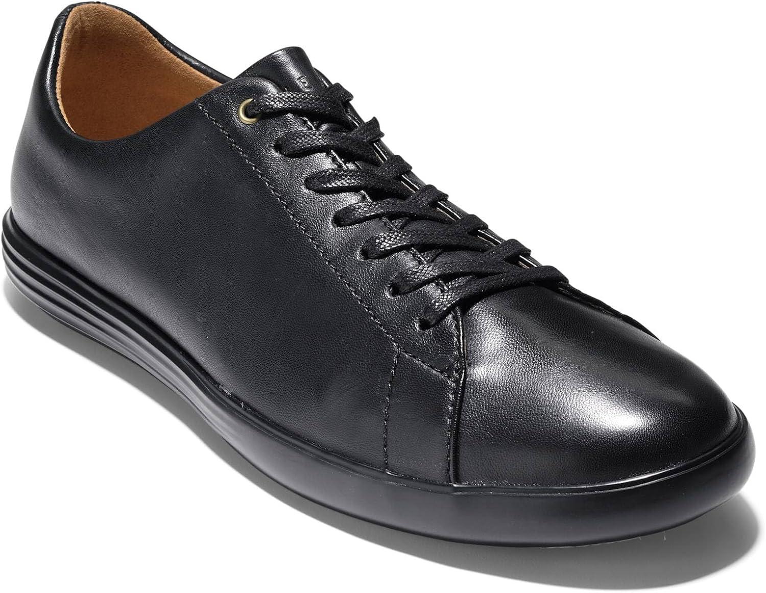 image:imageCole Haan Mens Grand Crosscourt Leather SneakersBlack LeatherBlack