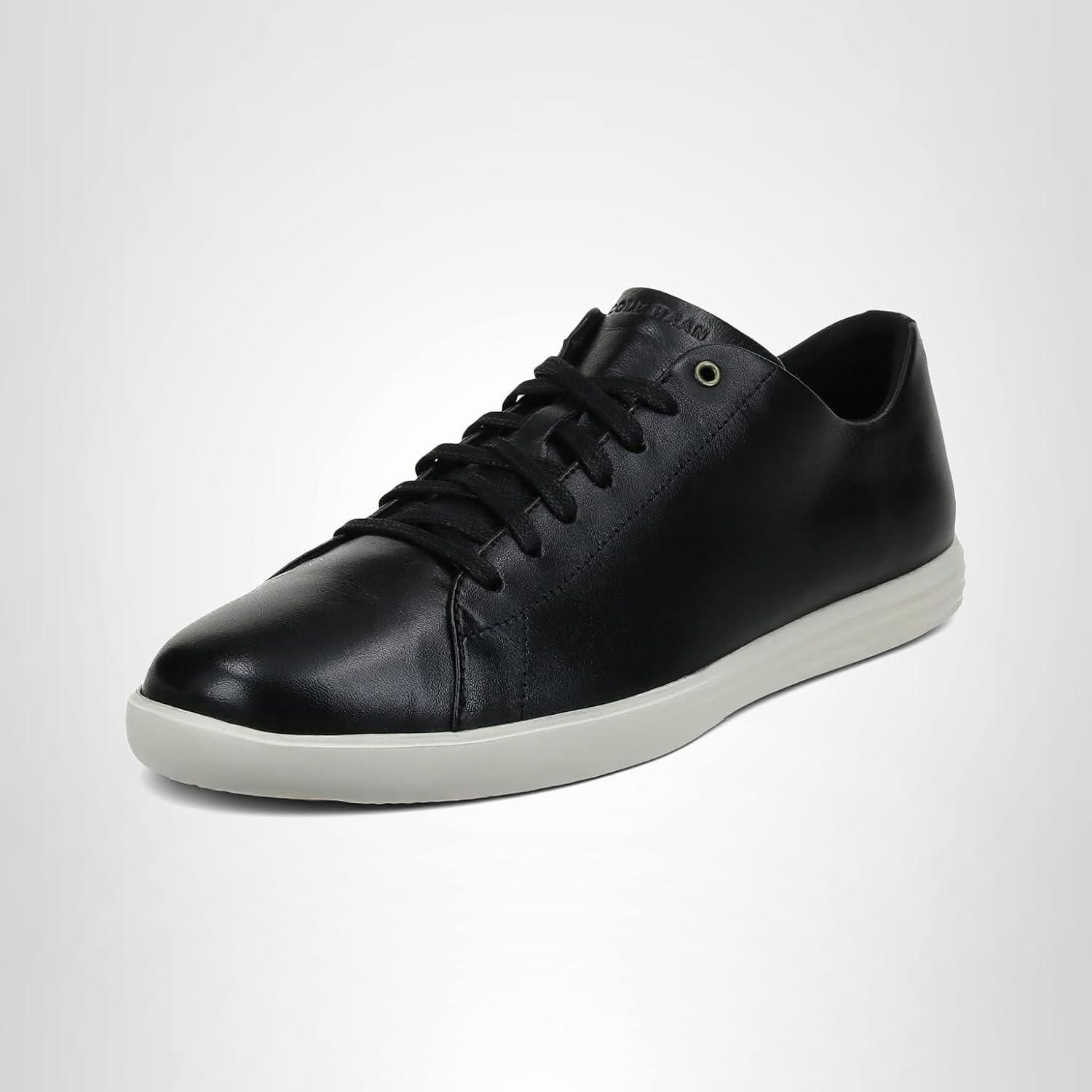 image:imageCole Haan Mens Grand Crosscourt Leather SneakersBlack LeatherOptic White