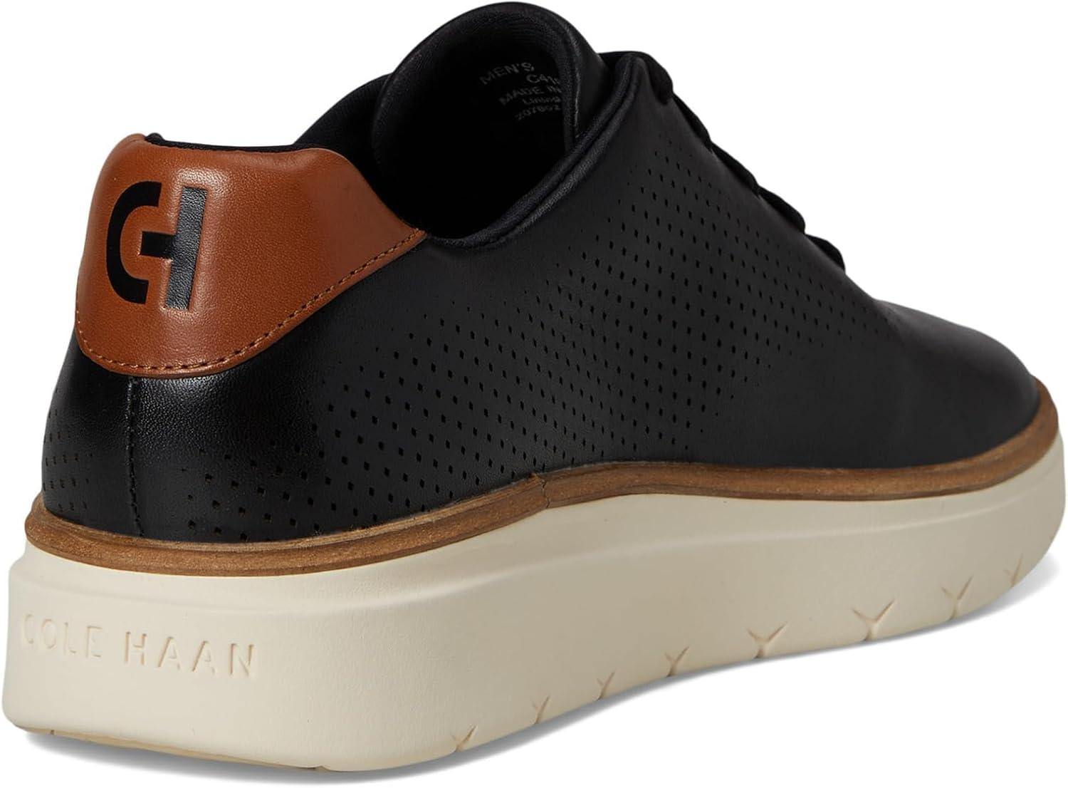 image:imageCole Haan Mens Grandpro Featherarc Laser PerforatedBlackIvory Ivory Tr
