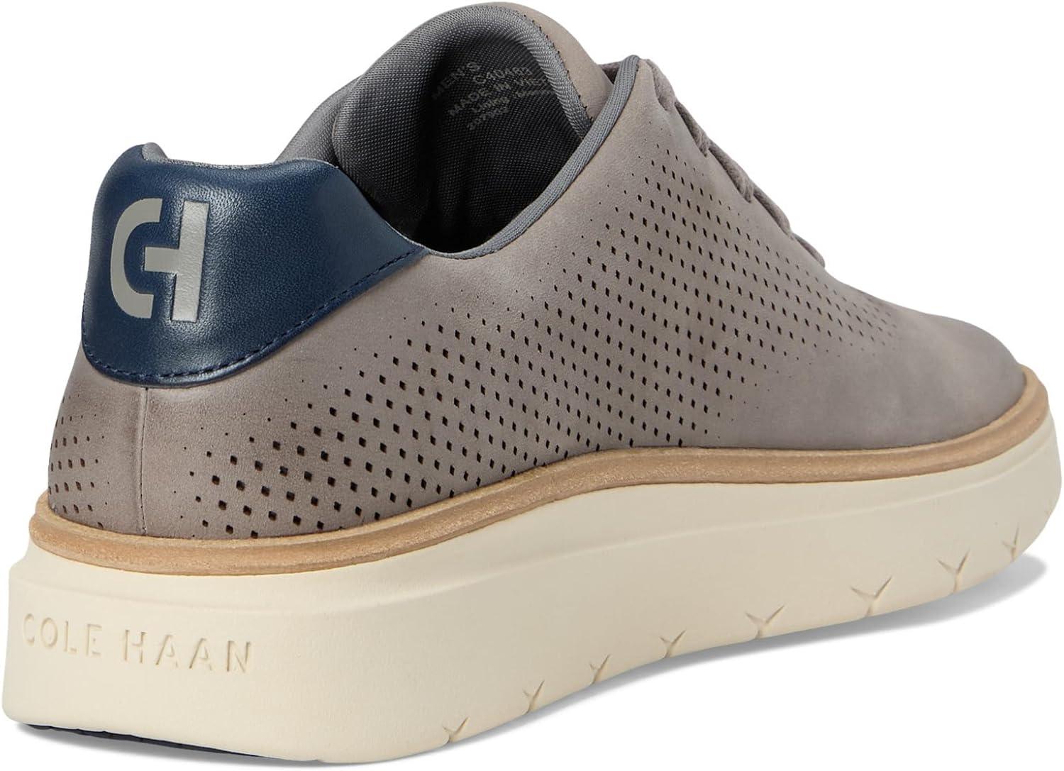 image:imageCole Haan Mens Grandpro Featherarc Laser PerforatedIronstone NubuckSilver BirchNavy Blazer