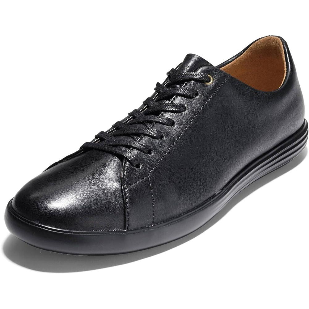 image:imageCole Haan Mens Grand Crosscourt Leather SneakersBlack LeatherBlack