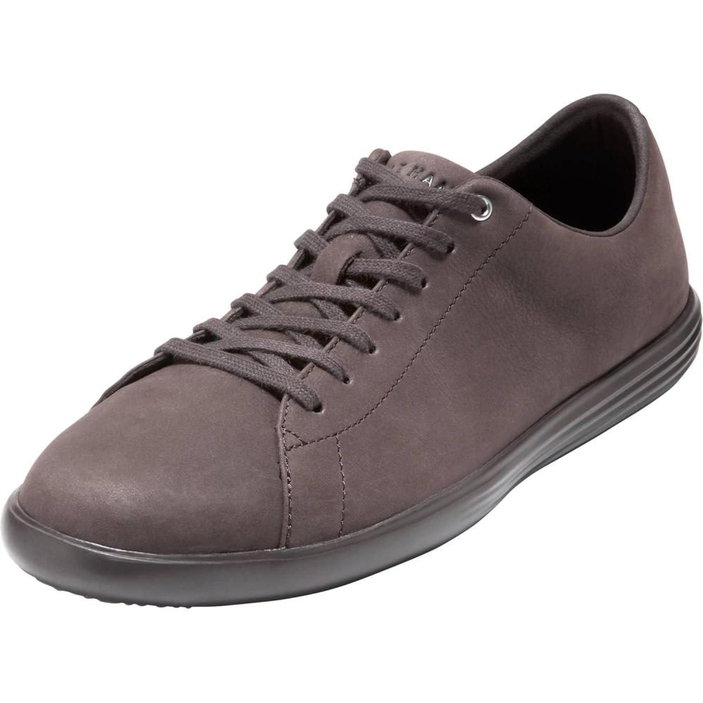 image:imageCole Haan Mens Grand Crosscourt Leather SneakersDark Chocolate Nubuck