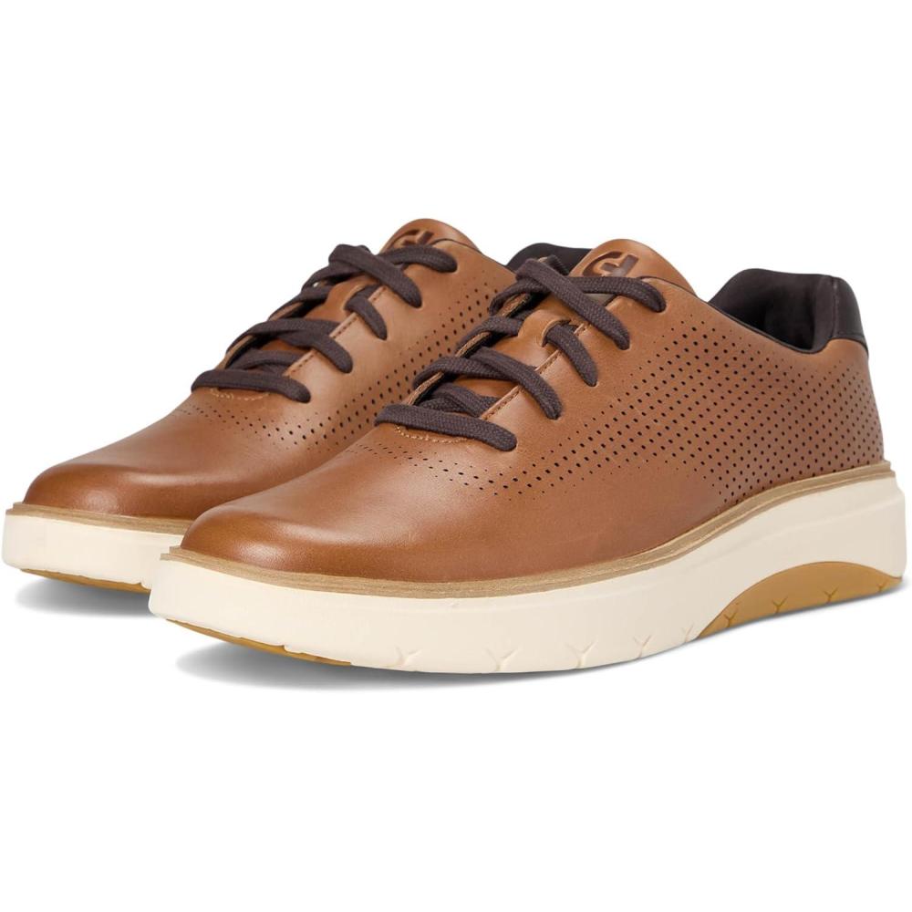 image:imageCole Haan Mens Grandpro Featherarc Laser PerforatedBritish TanIvoryWhite