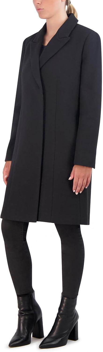 image:imageCole Haan womens Asymmetrical Lapel CoatBlack
