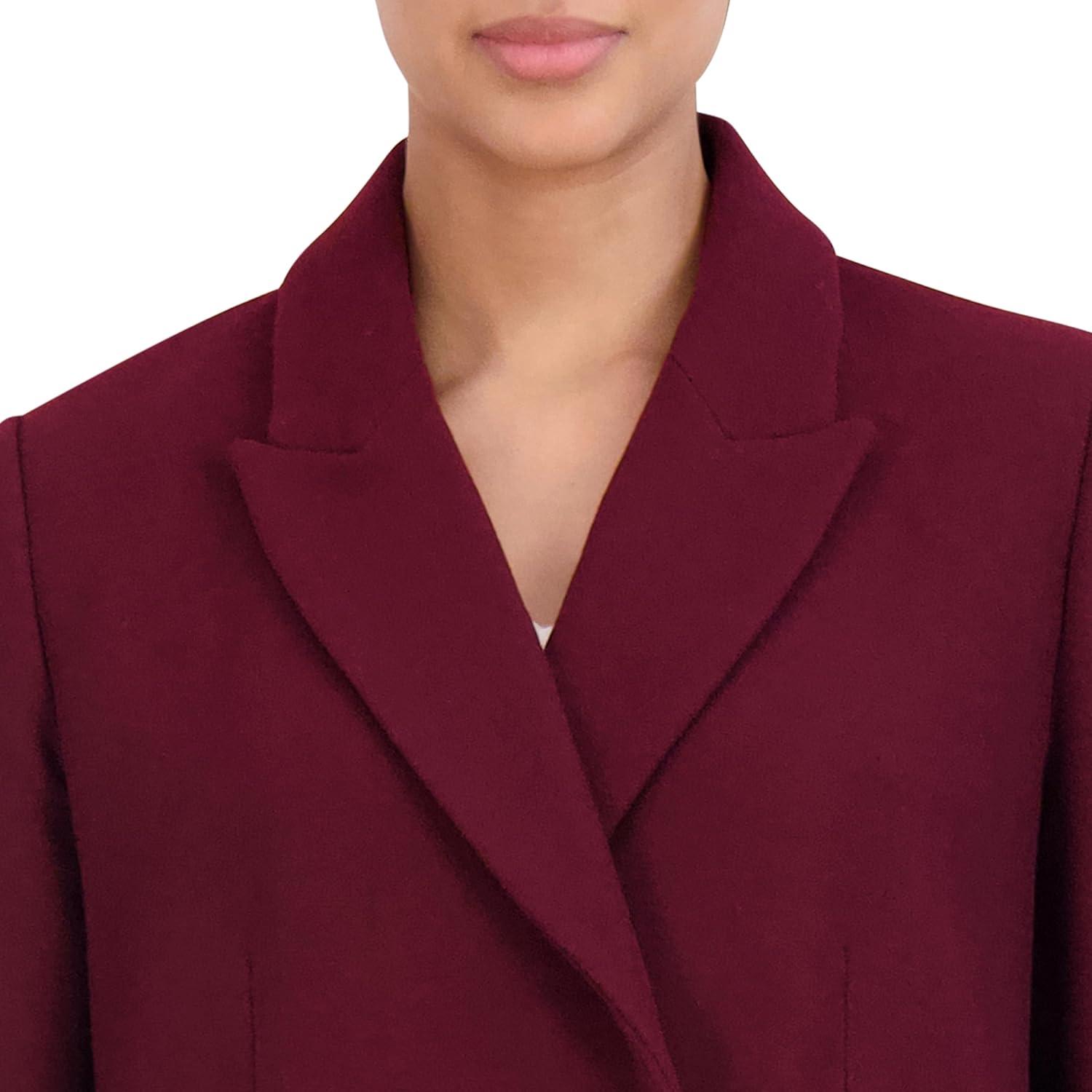 image:imageCole Haan womens Asymmetrical Lapel CoatBordeaux