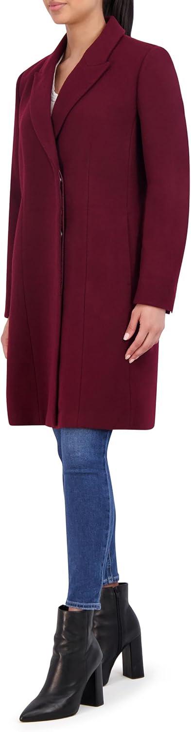 image:imageCole Haan womens Asymmetrical Lapel CoatBordeaux