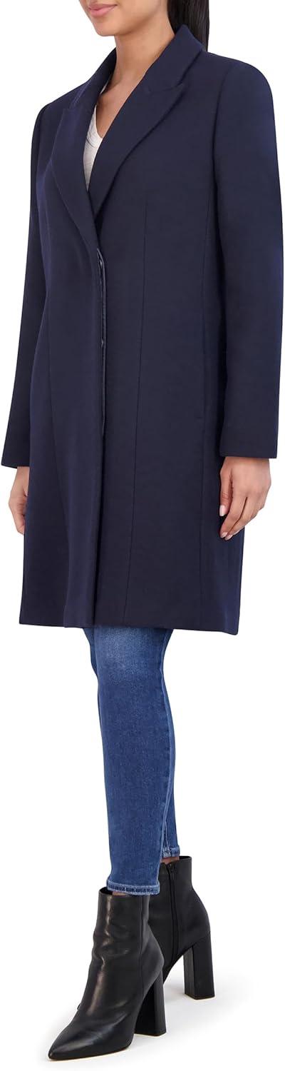 image:imageCole Haan womens Asymmetrical Lapel CoatNavy