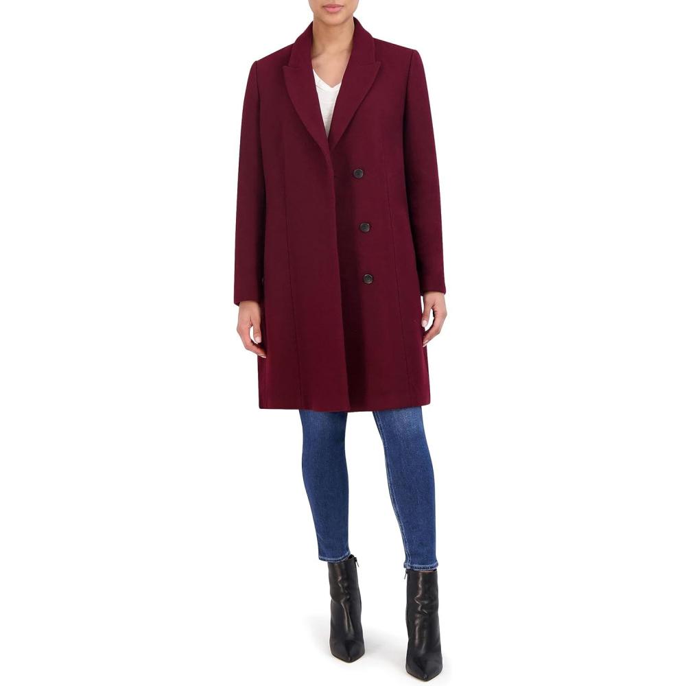 image:imageCole Haan womens Asymmetrical Lapel CoatBordeaux
