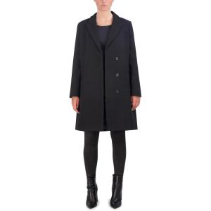 Cole Haan womens Asymmetrical Lapel Coat(Black)