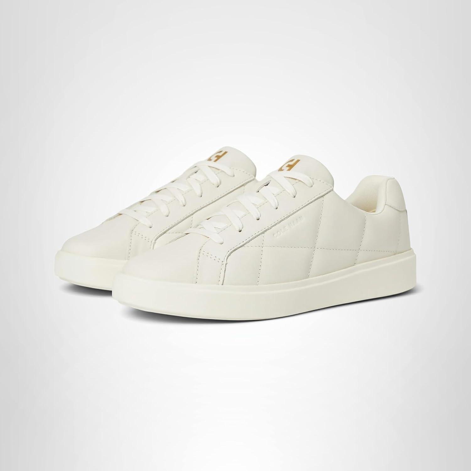 image:imageCole Haan Womens Grand Crosscourt Daily SneakerIvory Quilted LeatherIvory