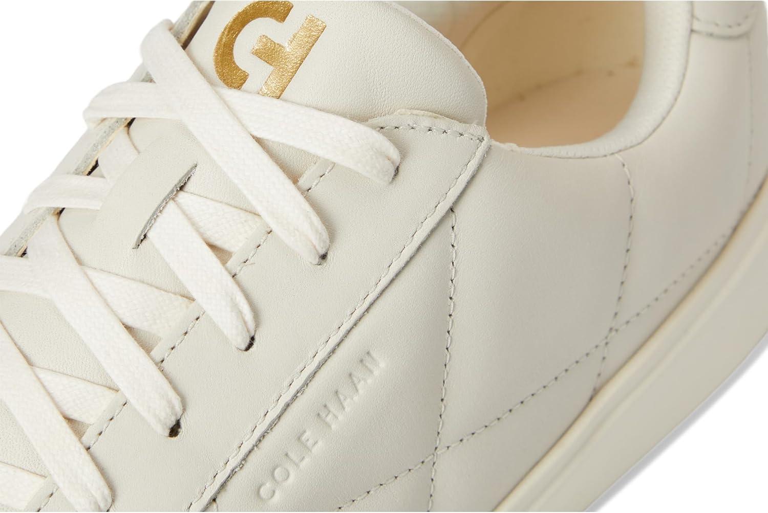 image:imageCole Haan Womens Grand Crosscourt Daily SneakerIvory Quilted LeatherIvory