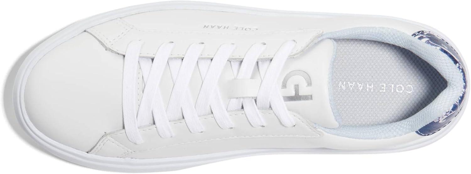 image:imageCole Haan Womens Grand Crosscourt Daily SneakerOptic WhiteBlue Toile