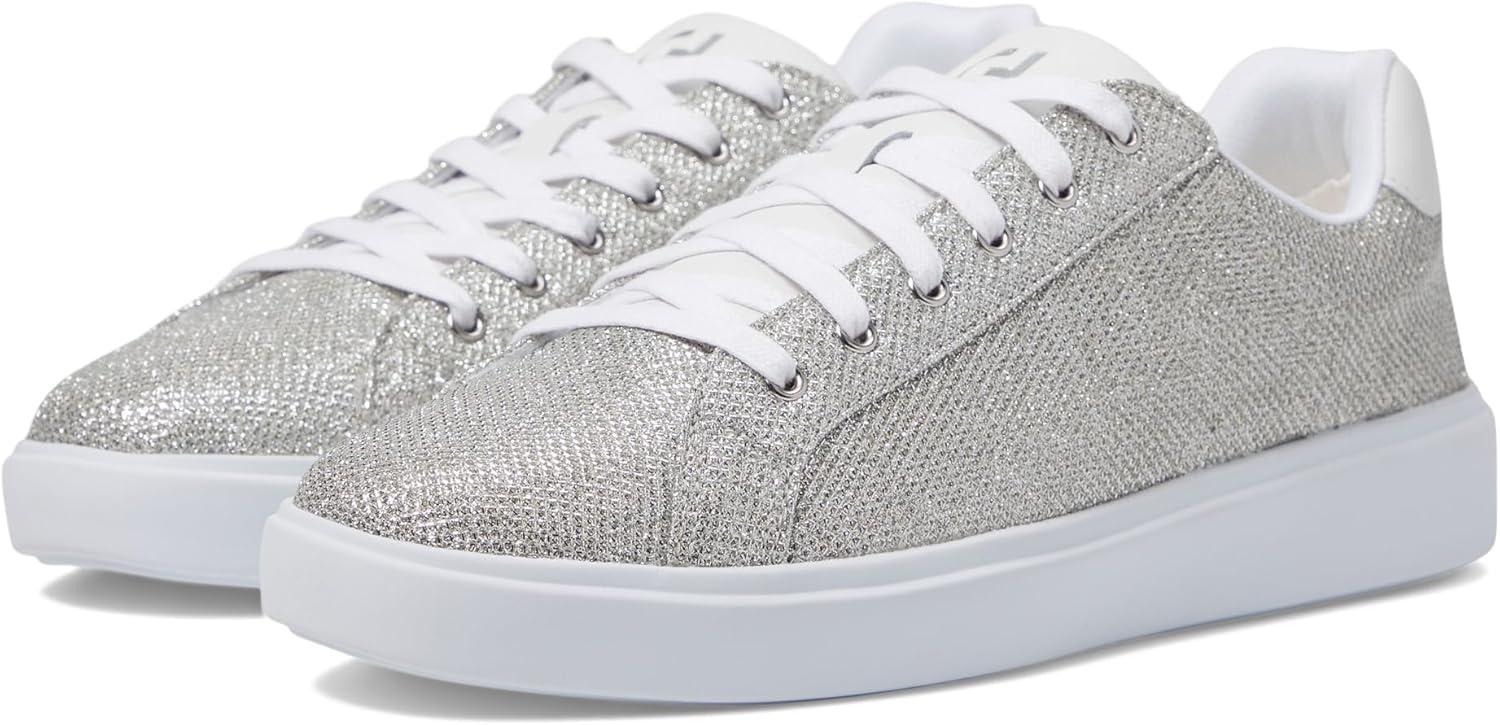 image:imageCole Haan Womens Grand Crosscourt Daily SneakerSilver Glitter MeshOptic White