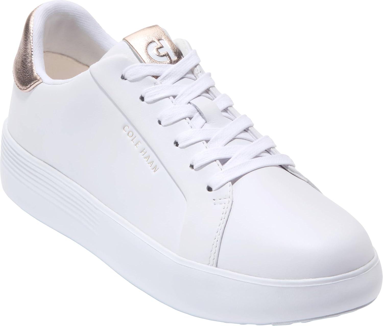 image:imageCole Haan Womens Grand Crosscourt Joy Platform SneakerOptic WhiteRose Gold