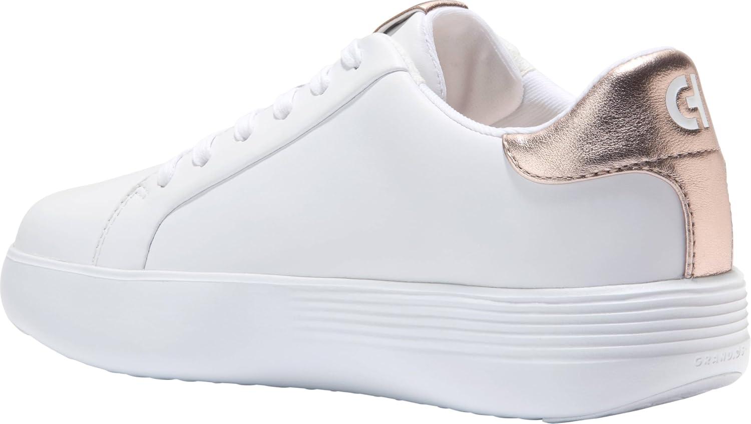 image:imageCole Haan Womens Grand Crosscourt Joy Platform SneakerOptic WhiteRose Gold