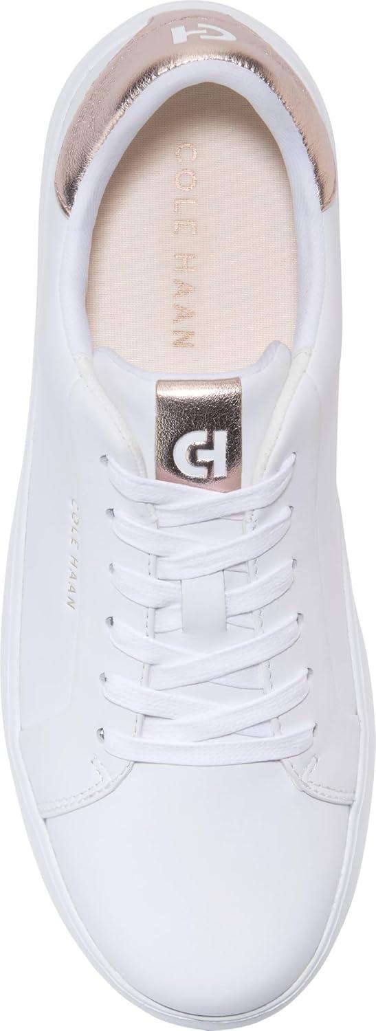 image:imageCole Haan Womens Grand Crosscourt Joy Platform SneakerOptic WhiteRose Gold