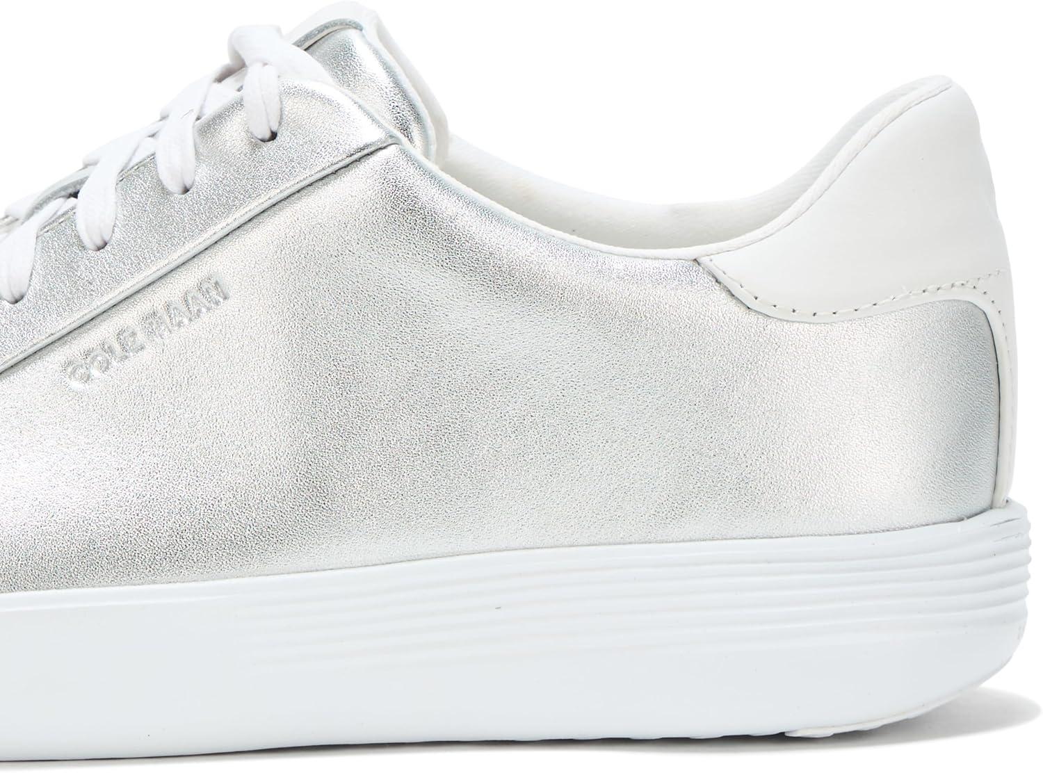 image:imageCole Haan Womens Grand Crosscourt Joy Platform SneakerSilver MetallicWhite