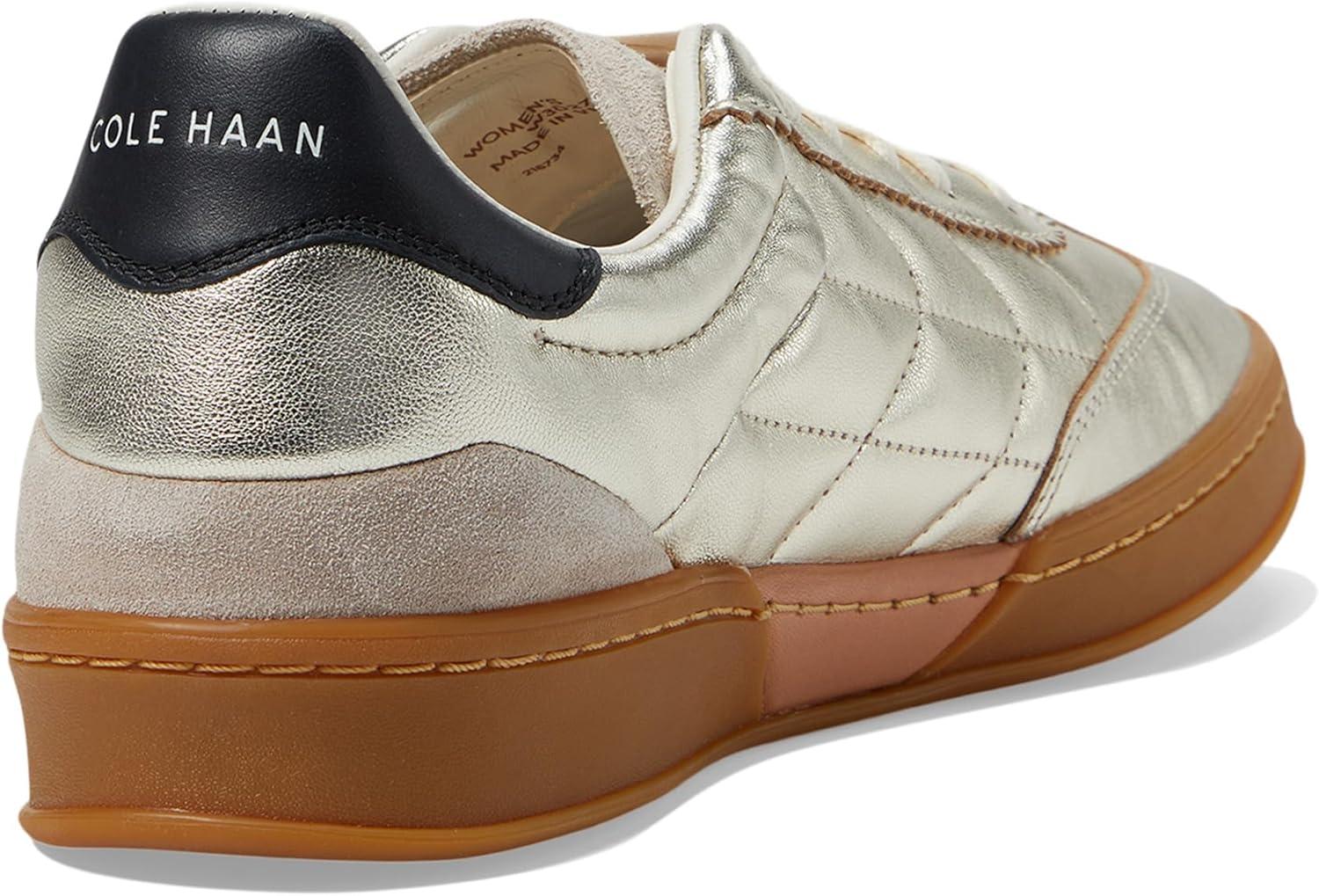image:imageCole Haan Womens Grandpro Breakaway SneakersGold TalcaBirch SuedeBlack