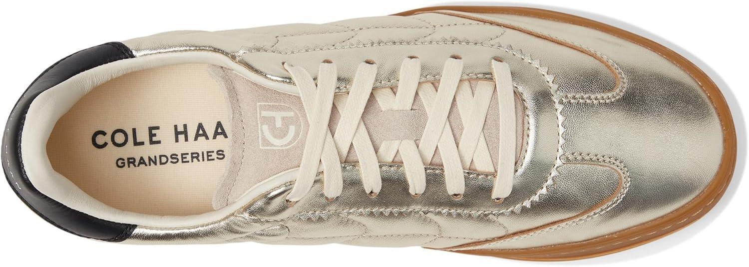image:imageCole Haan Womens Grandpro Breakaway SneakersGold TalcaBirch SuedeBlack