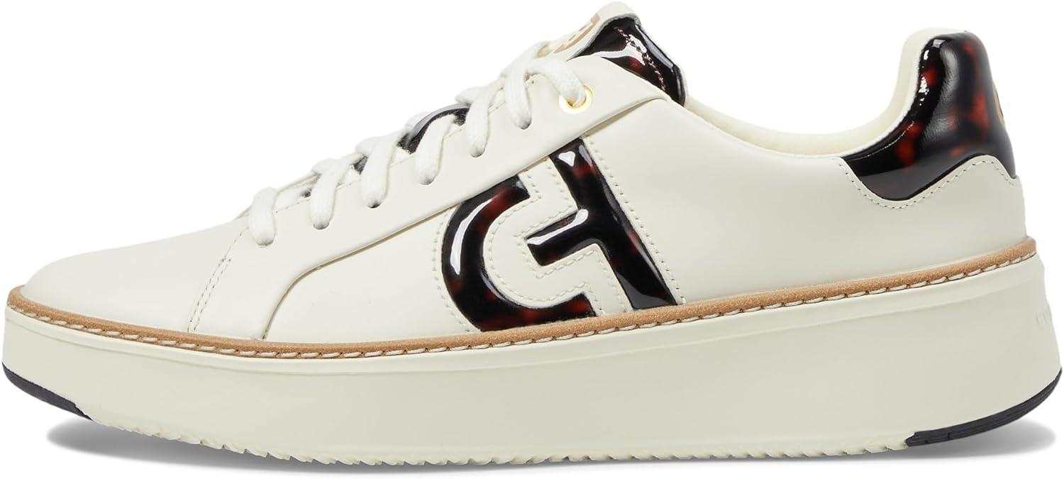 image:imageCole Haan Womens Grandpro Topspin SneakersIvoryTortse Paten