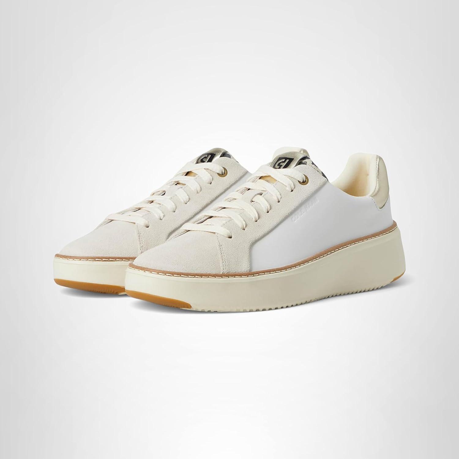 image:imageCole Haan Womens Grandpro Topspin SneakersOptic WhiteLeopard Print Leather