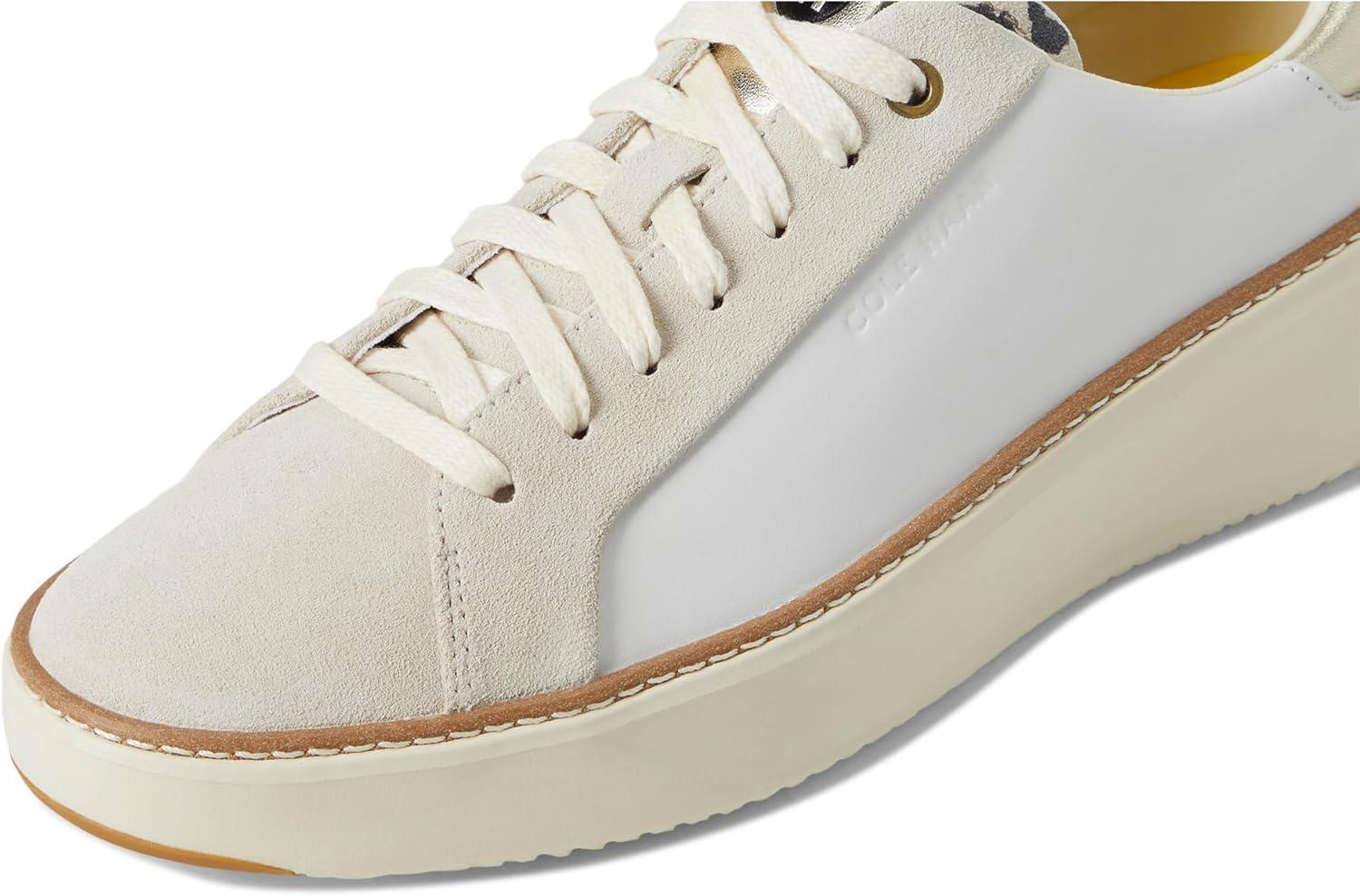 image:imageCole Haan Womens Grandpro Topspin SneakersOptic WhiteLeopard Print Leather