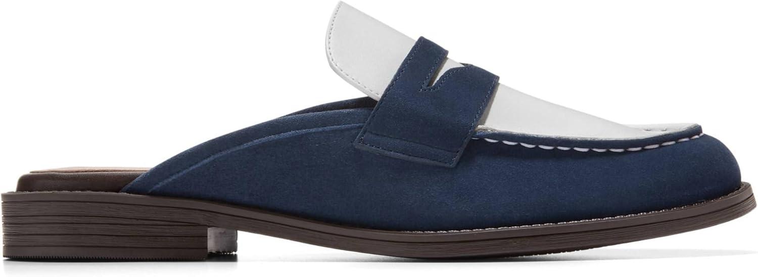 image:imageCole Haan Womens Stassi PennyNavy Blazer SuedeWhite Leather