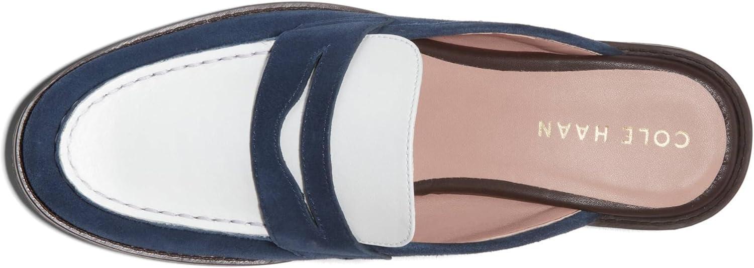 image:imageCole Haan Womens Stassi PennyNavy Blazer SuedeWhite Leather