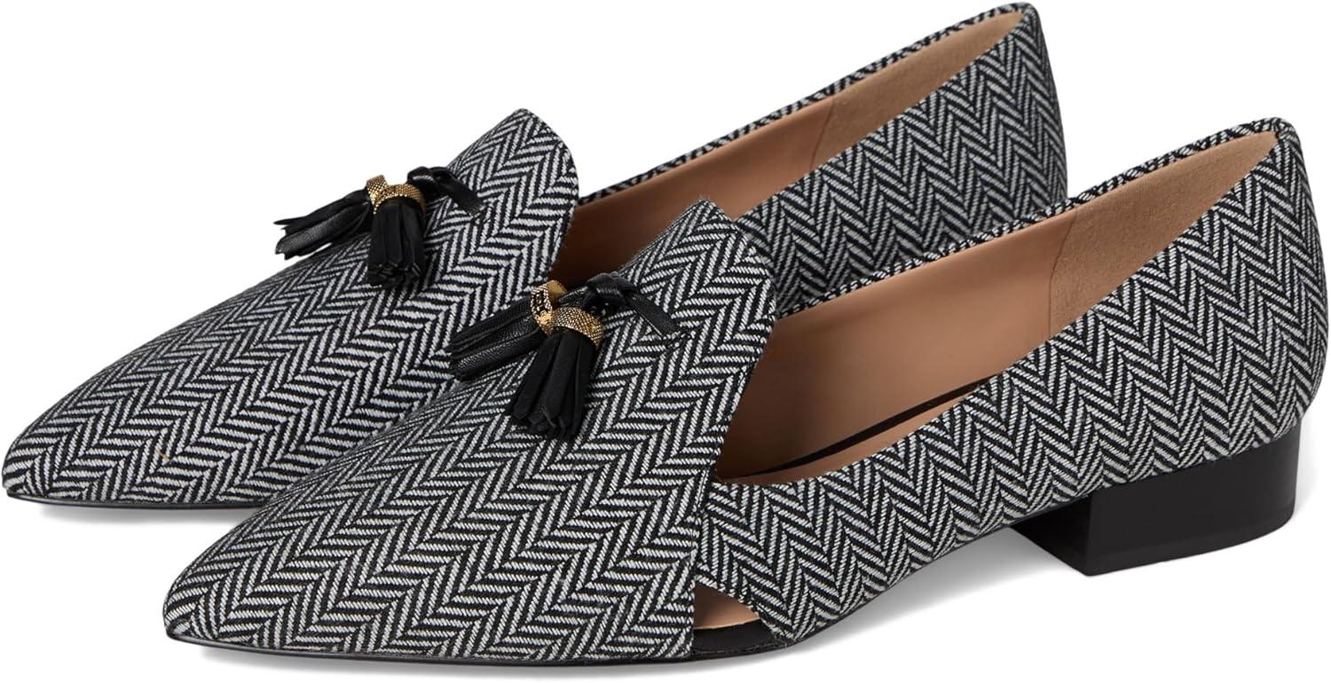 image:imageCole Haan Womens Vaya TasselHerringbone TextileBlack Leather