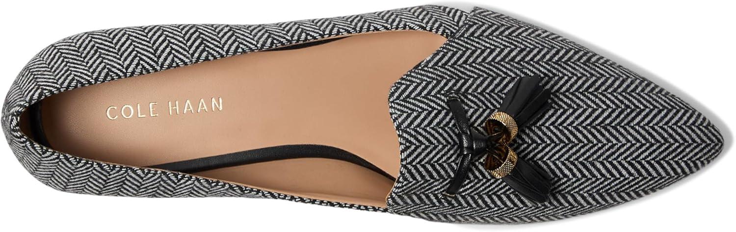 image:imageCole Haan Womens Vaya TasselHerringbone TextileBlack Leather