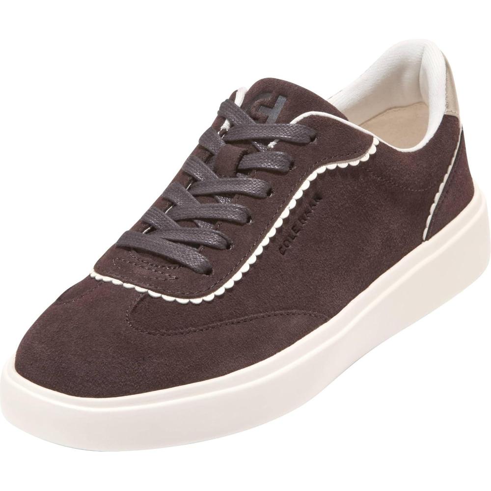 image:imageCole Haan Womens Grand Crosscourt ArloweCh Dk Chocolate SuedeIvorySoft GoldIvory