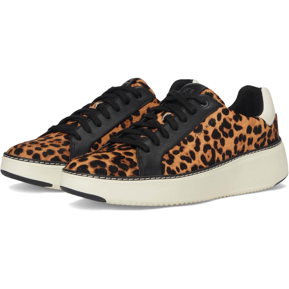 image:imageCole Haan Womens Grandpro Topspin SneakersLeopard Print HaircalfBlack