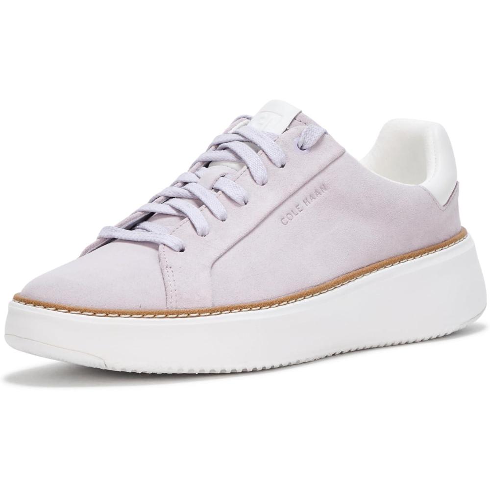 image:imageCole Haan Womens Grandpro Topspin SneakersThistle SuedeWhite