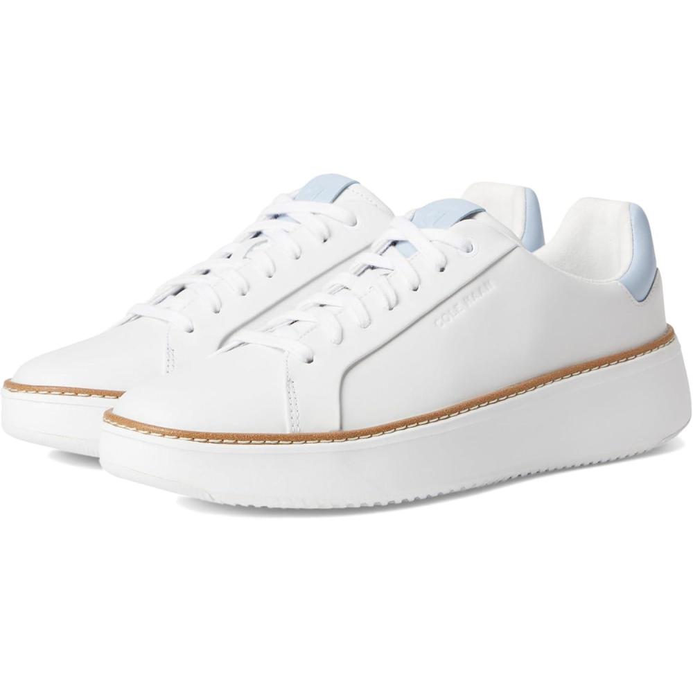 image:imageCole Haan Womens Grandpro Topspin SneakersWhite Perforated LeatherSkyway