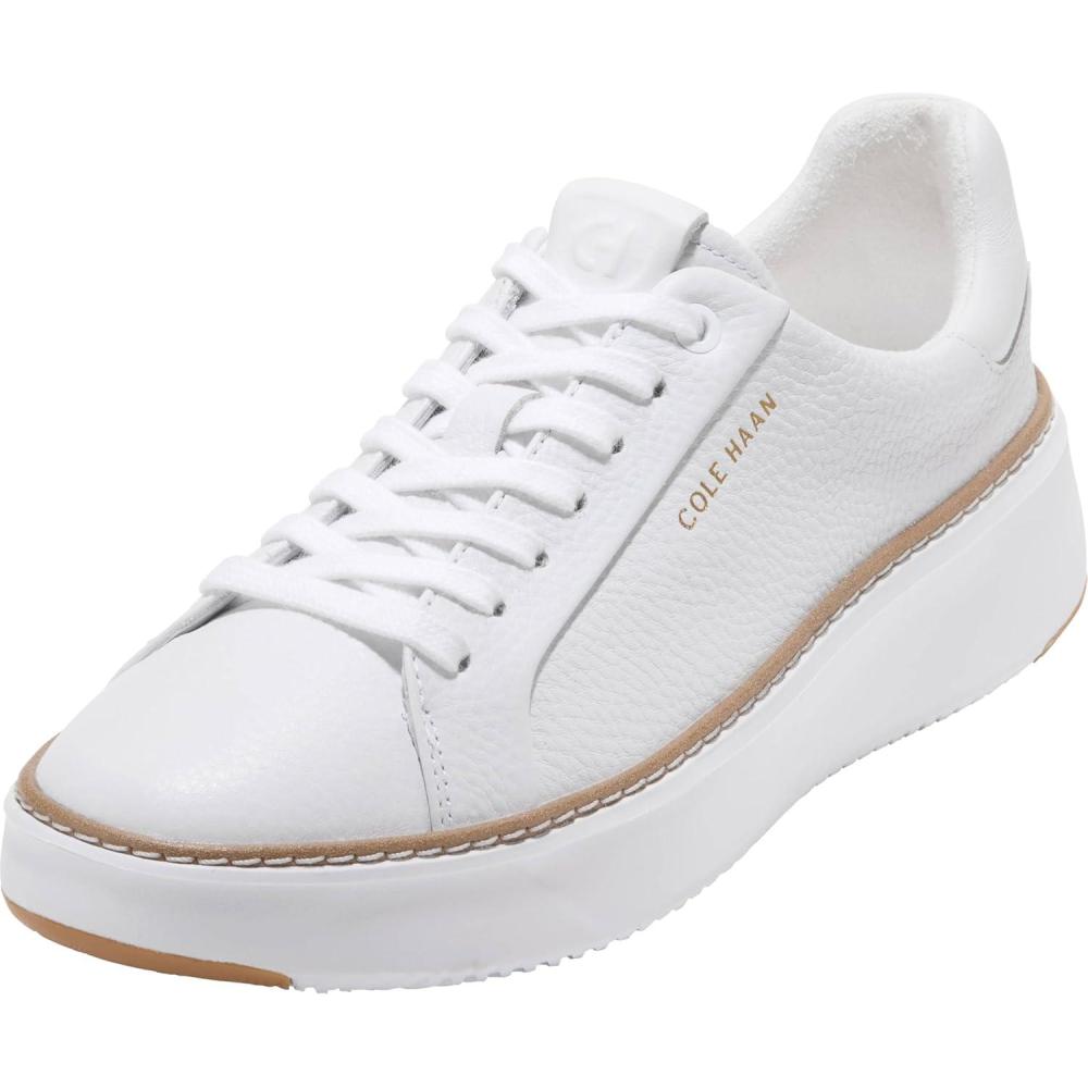 image:imageCole Haan Womens Grandpro Topspin SneakersWhite Waterproof Leather