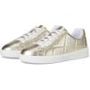 Soft Gold Quilted Leather/White