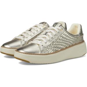 Cole Haan Women’s Grandpro Topspin Sneakers(Gold Gen Wve/Ivory)