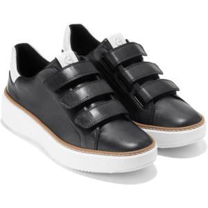 Cole Haan Womens Grandpro Topspin Tripple Strap(Black/Optic White Croc Print)