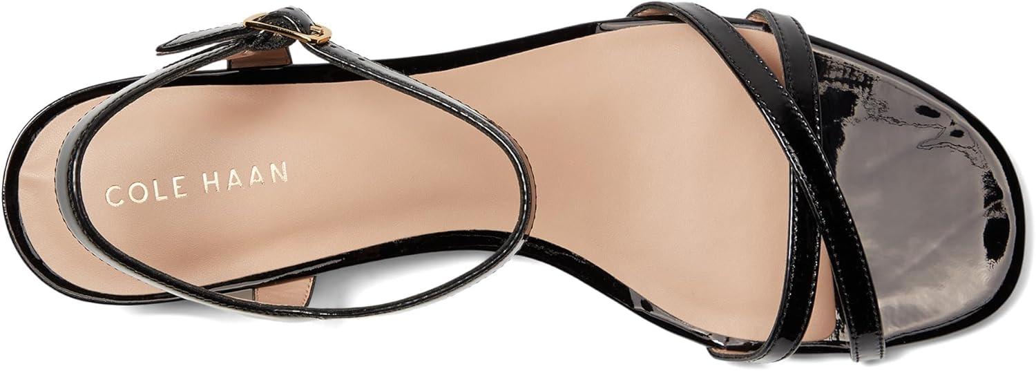 image:imageCole Haan womens Leni Kitten Heel Strappy 40mmBlack Patent Ltr
